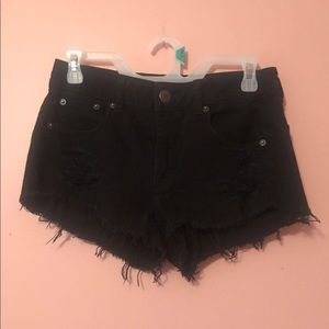 American Eagle Black Denim Shorts
